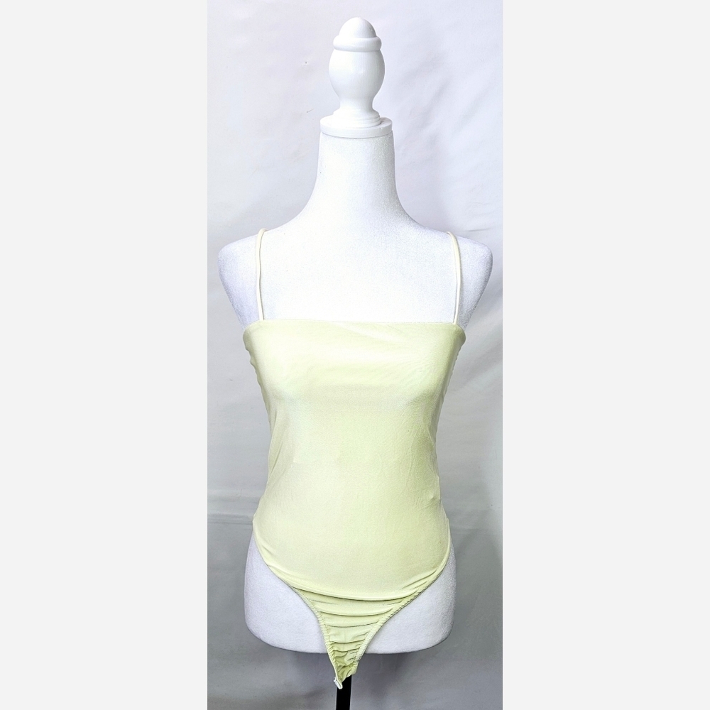 Size 4 MISSGUIDED Yellow Green Bodysuit